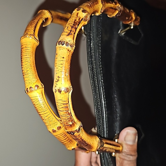 Authentic Gucci small bamboo leather handbag - Picture 5 of 7